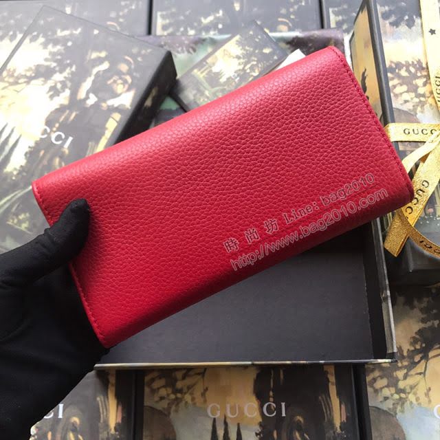 Gucci包 古馳新款錢包 Gucci翻蓋女錢包 牛皮系列 410100 pvc棕皮  gdj1187